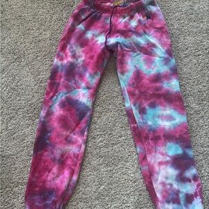 Aviator Nation Kids Tie-Dye Joggers in Pink & Blue